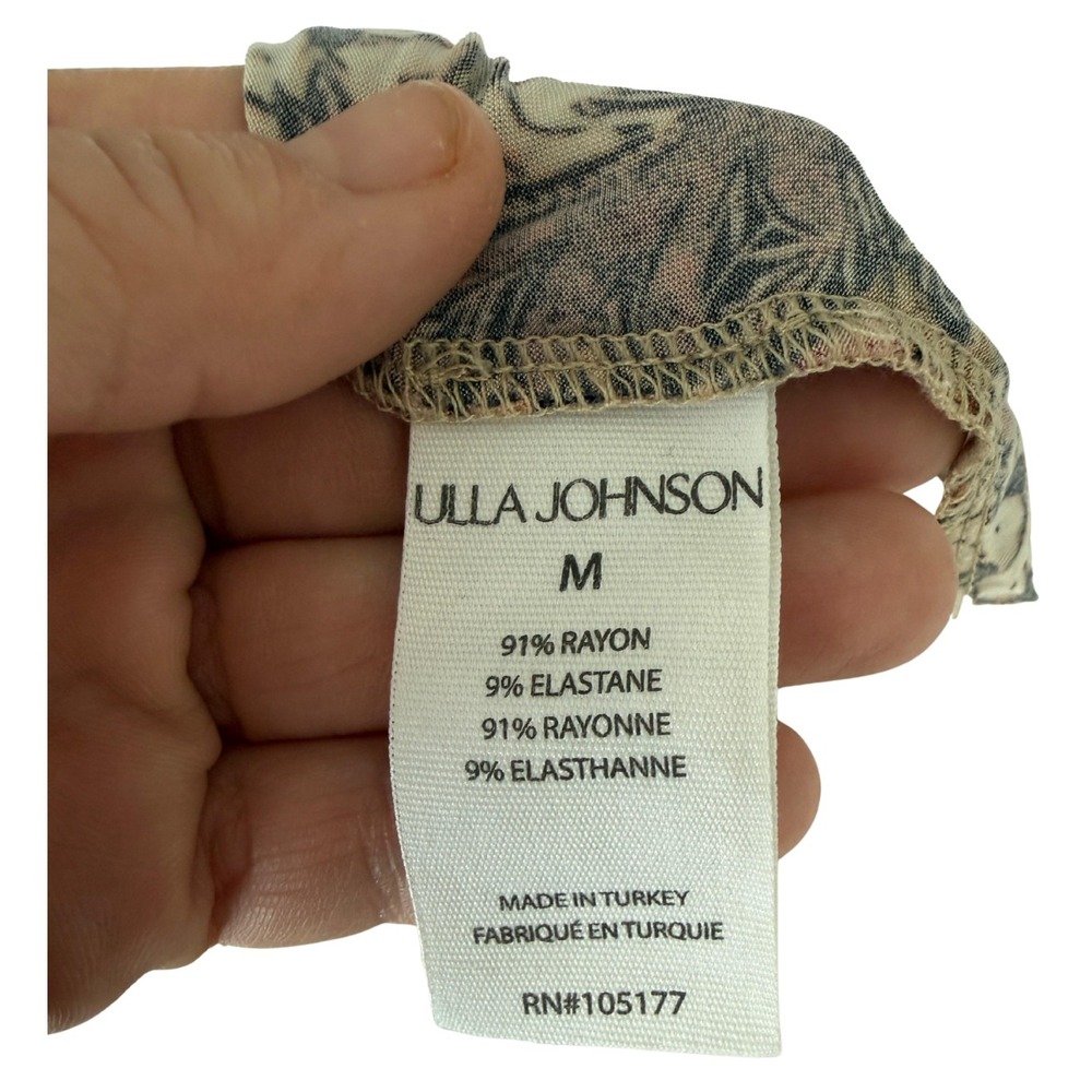 Ulla Johnson Floral Feminine Romantic Eve Top M Long Sleeve Lightweight Stretchy - Picture 4 of 8